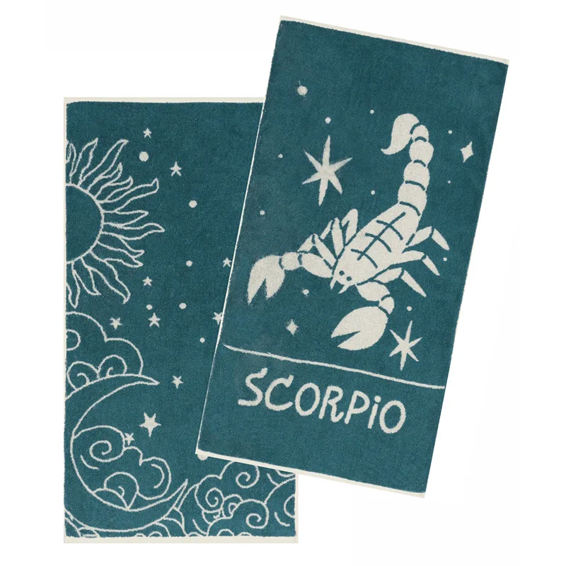 Πετσέτες Προσώπου (Σετ 2 Τμχ) 50X90 Kentia Zodiac-Scorpio (50x90)