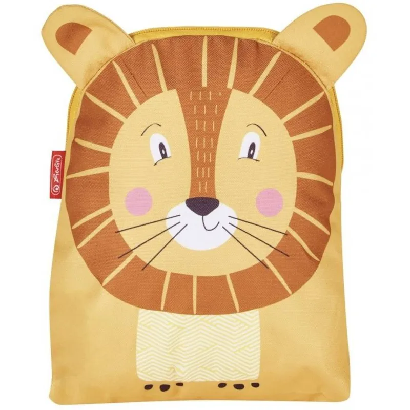 Herlitz Lion Σχολική Τσάντα Πλάτης Νηπιαγωγείου Πορτοκαλί 23x10x29cm