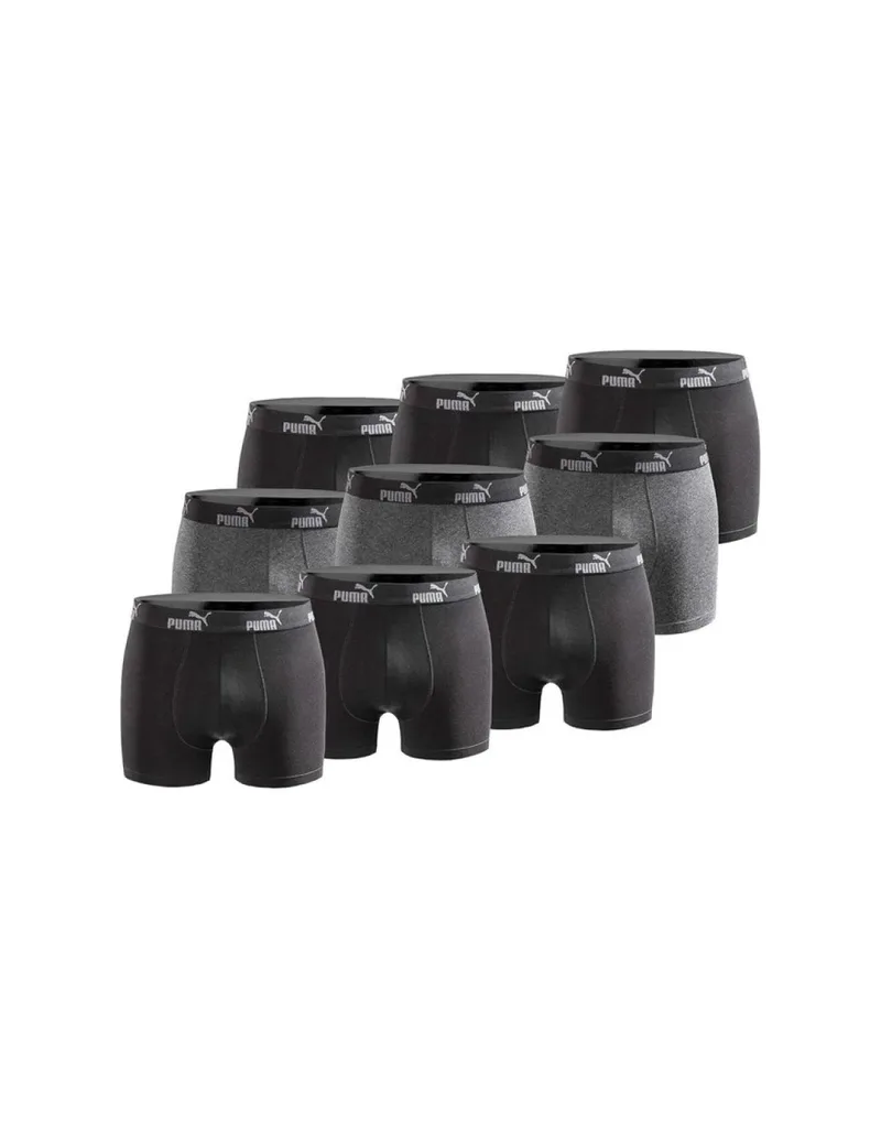 Puma Men's Boxer Briefs 9Pack Black Gray Comfortable Cotton