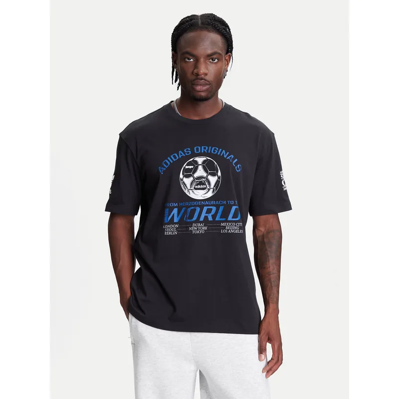 adidas T-Shirt 90s Football Graphic JX3064 Μαύρο Regular Fit