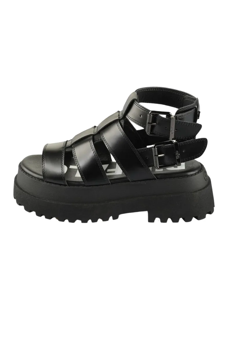 BUFFALO Σανδάλια - Πέδιλα PLUTO GLD - ΜΑΥΡΟ-1602269-BLACK