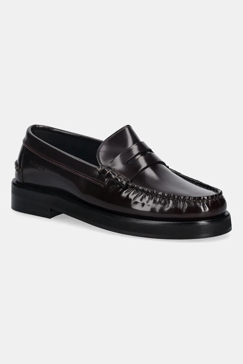 Δερμάτινα μοκασίνια Tommy Hilfiger CLASSIC HIGH HILFIGER ABRA LOAF