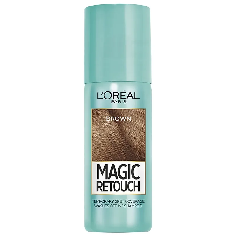 L'Oreal Paris Magic Retouch Spray Κάλυψης Λευκών Ριζών Καστανό 75ml - 3 Brown