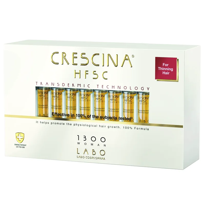 Crescina Transdermic HFSC Women Treatment Αγωγή με Ειδικά Σχεδιασμένη Γυναικεία Σύνθεση για τα Προχωρημένα Στάδια Αραίωσης των Μαλλιών 20 Τεμάχια - 1300