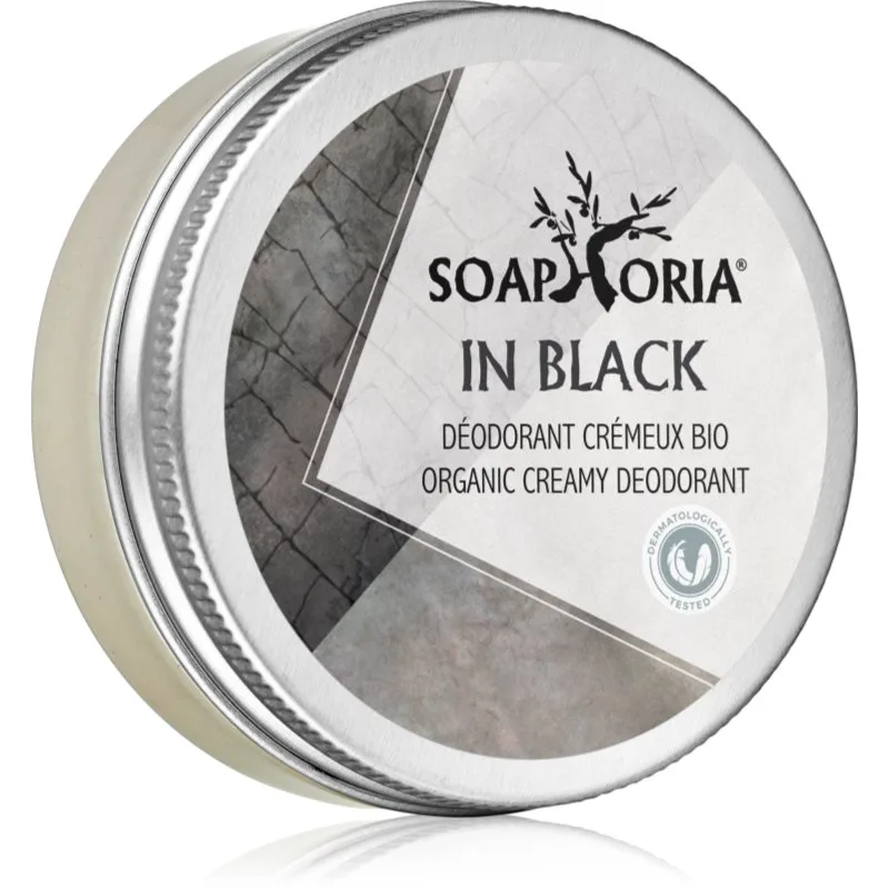 Soaphoria In Black Organic Creamy Deodorant οργανικό κρεμώδη αποσμητικό αντρών 50 ml