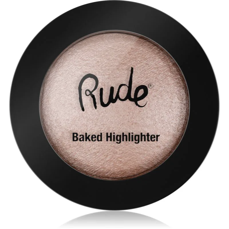 Rude Cosmetics Baked Highlighter συμπαγής πούδρα λάμψης απόχρωση Flirtatious Behaviour 7 γρ