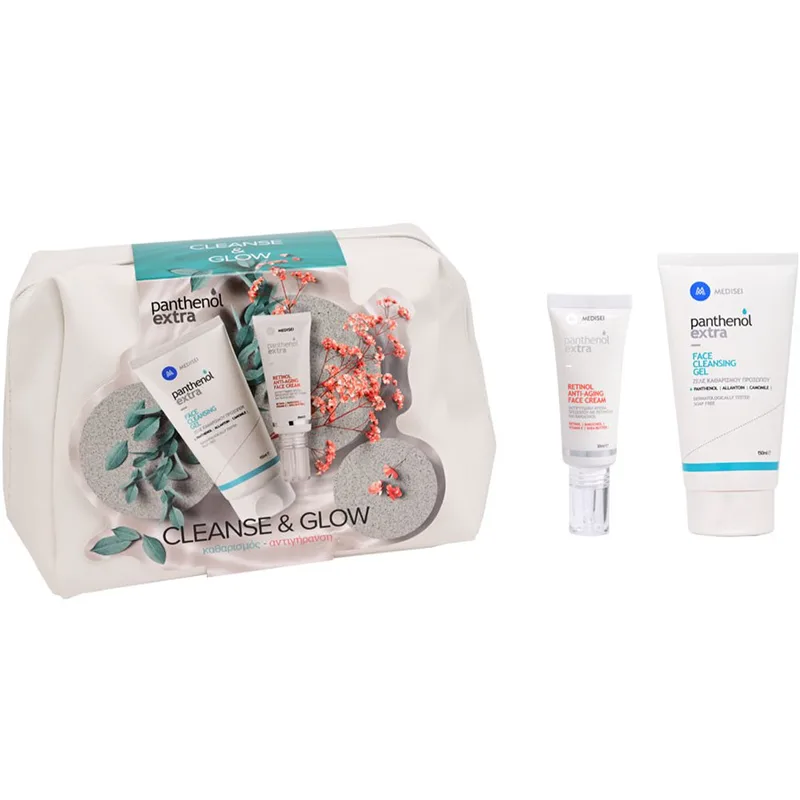 Panthenol Extra Promo Face Cleansing Gel 150ml & Retinol Anti-Aging Face Cream 30ml & Δώρο Νεσεσέρ 1 Τεμάχιο
