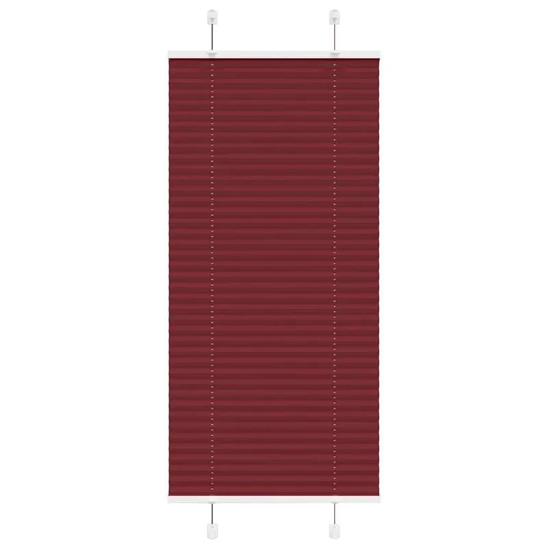 vidaXL Πλισέ Στόρι Μπορντό Κόκκινο 65x150 εκ. Πλάτος Υφάσματος 64,4 εκ. Πολυεστέρας