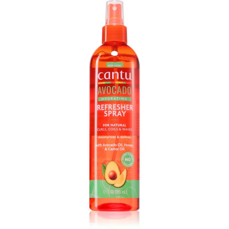 CANTU Avocado Refresher Spray ενυδατικό σπρέι για τα μαλλιά για σπαστά και σγουρά μαλλιά 355 ml