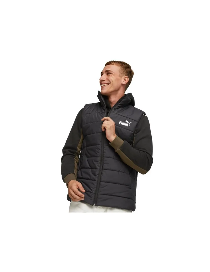 Puma Essentials Αμάνικο Ανδρικό Μπουφάν Puffer Αδιάβροχο και Αντιανεμικό Μαύρο 848939-01