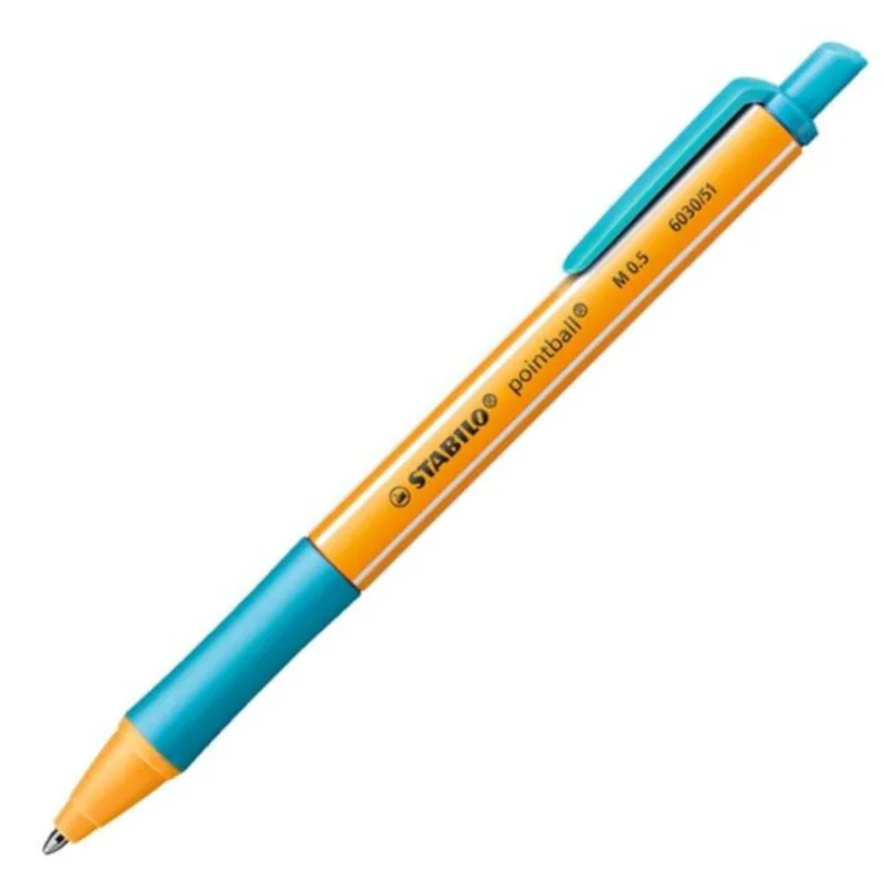 6030/51 Stabilo Στυλό Ballpoint 0.5mm Τιρκουάζ Μελάνι
