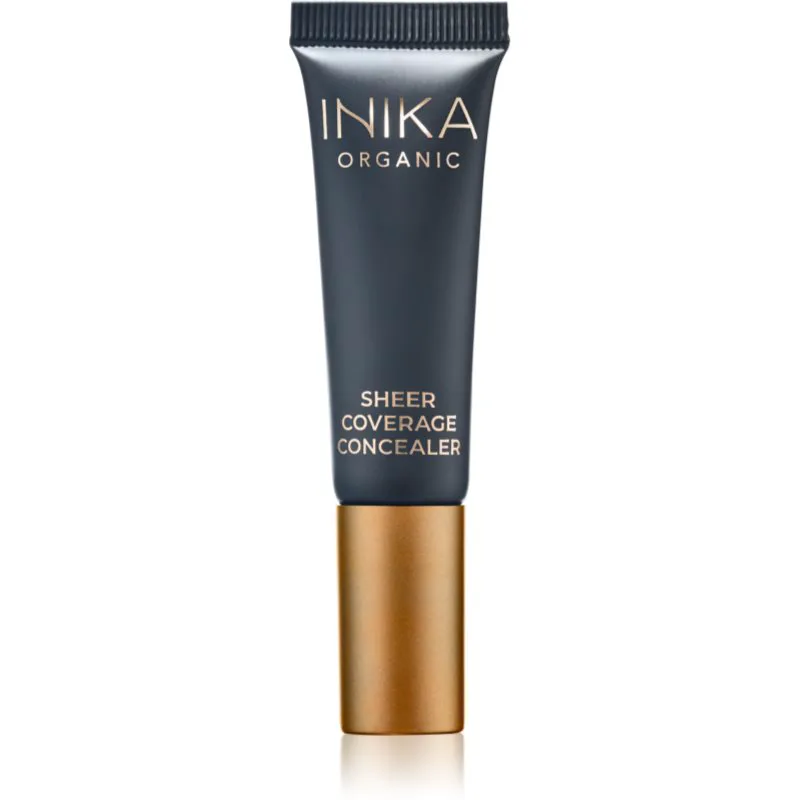 INIKA Organic Sheer Coverage κρεμμώδης καλυπτικός διορθωτής για την αντιμετώπιση μαύρων κύκλων κάτω από τα μάτια απόχρωση Vanilla 10 ml