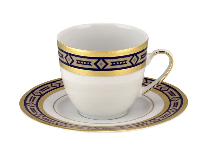 Σετ 6τμχ Φλυτζάνια Τσαγιού Πορσελάνης 16474 WM Collection 200ml N16474/450 (Υλικό: Πορσελάνη, Χρώμα: Χρυσό ) - WM COLLECTION - N16474/450-tea