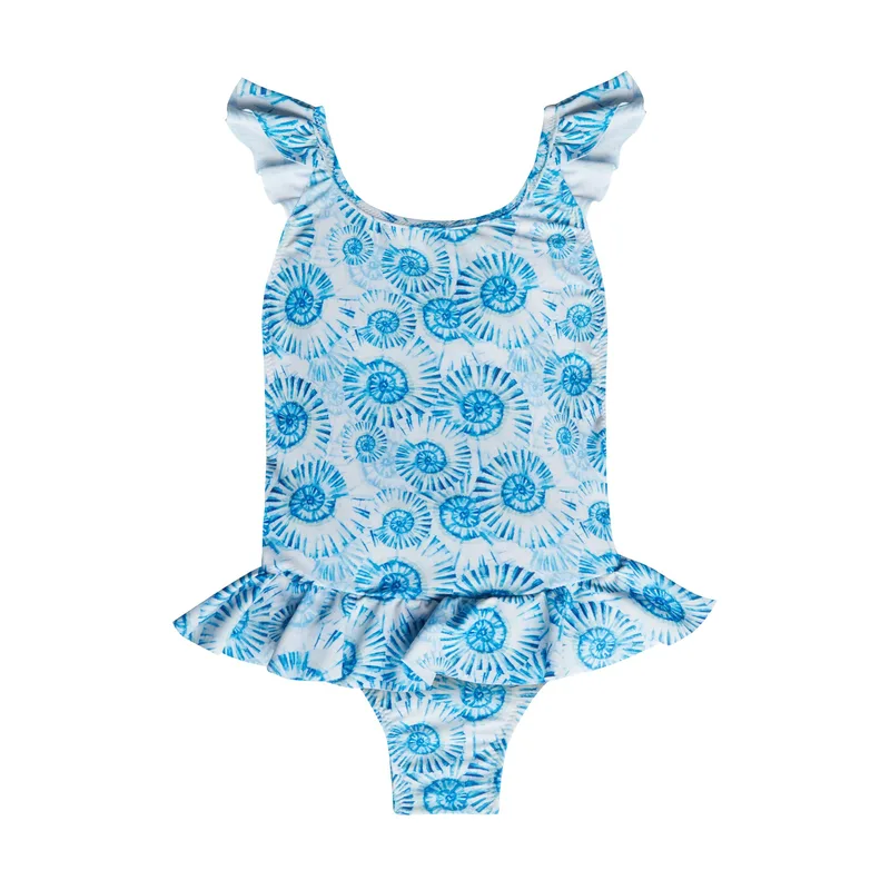 GIRL'S ONE PIECE CROSS BACK SEASHELLS