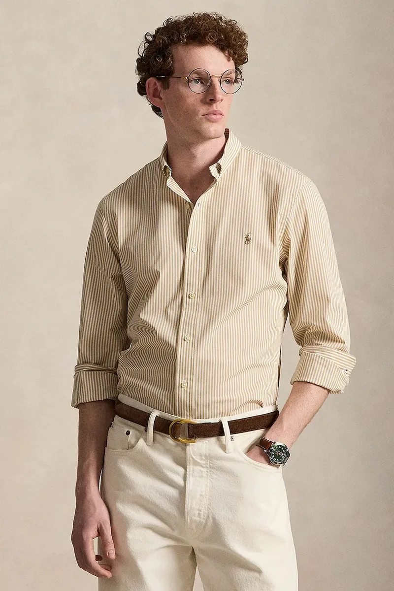 Polo Ralph Lauren πουκάμισο ανδρικό βαμβακερό με ελαστάν
