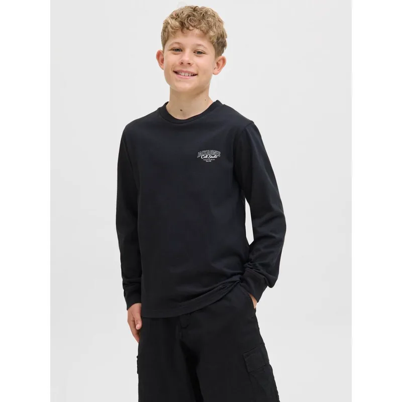 Μπλούζα μακό αγόρι JACK & JONES-12279650-Black