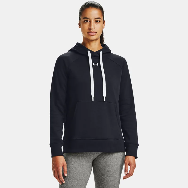 UNDER ARMOUR RIVAL FLEECE HB HOODIE ΜΑΥΡΟ