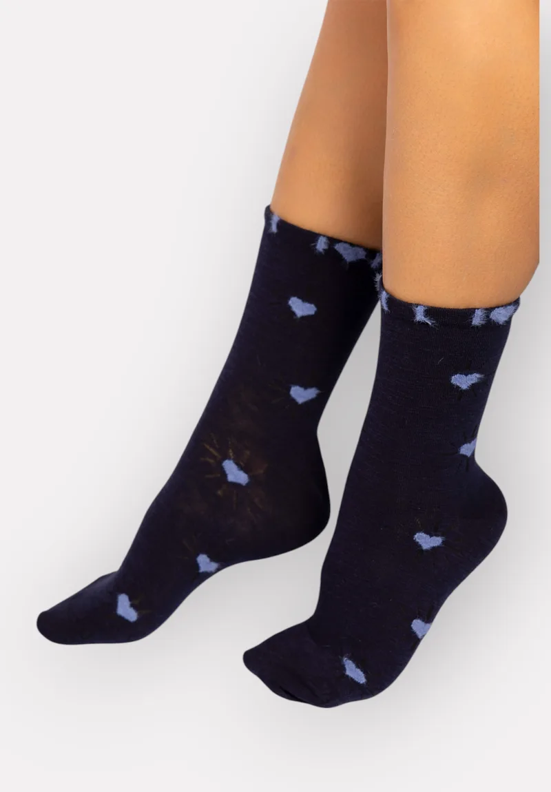 Κάλτσες γυναικείες βαμβακερές Hearts & Flower Pro Socks PR25645-Μπλε