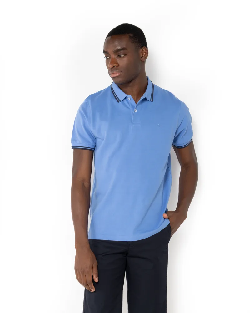 The Bostonians Ανδρική Μπλούζα Polo Pique Twin Tipped Regular Fit 3PS1271|B505LB Σιέλ