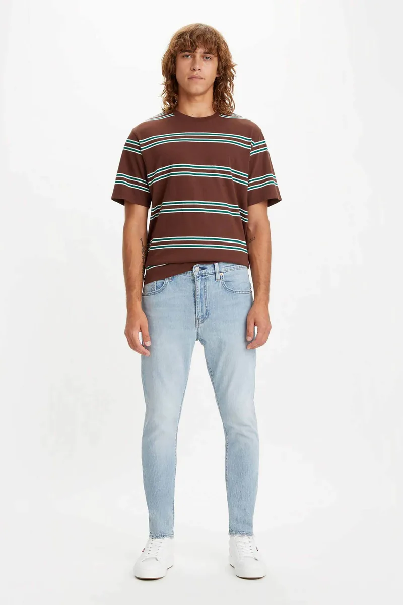 Levi's® ανδρικό τζην παντελόνι με logo patches πίσω Slim fit "512™" (32L) - 2883311-50-32 Denim Blue Ανοιχτό