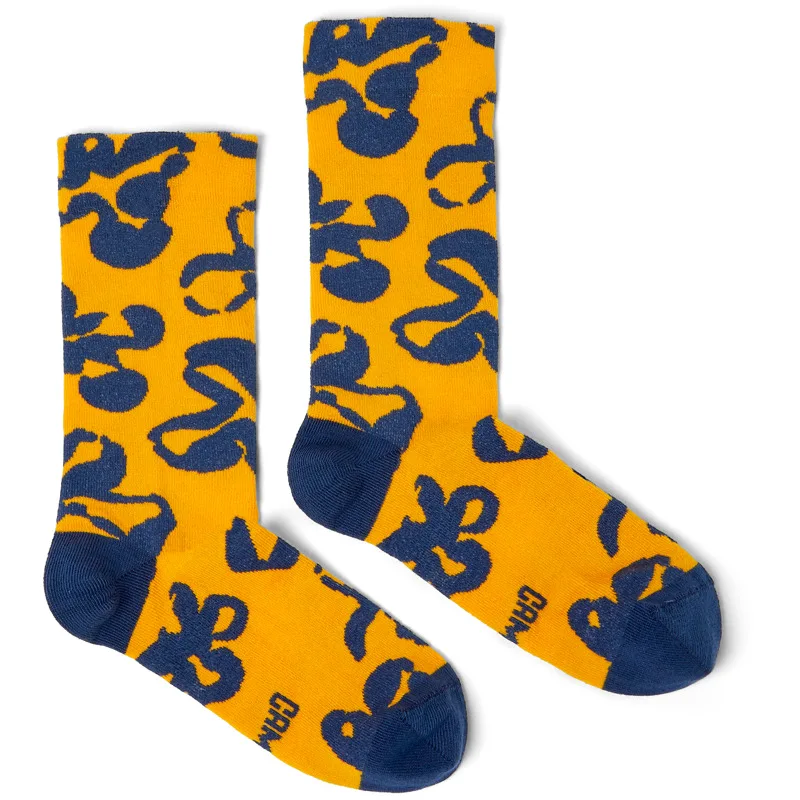 CAMPER Calma Socks PYRATEX® - Unisex Κάλτσες - Πορτοκαλί,Μπλε, Μέγεθος S, Cotton fabric