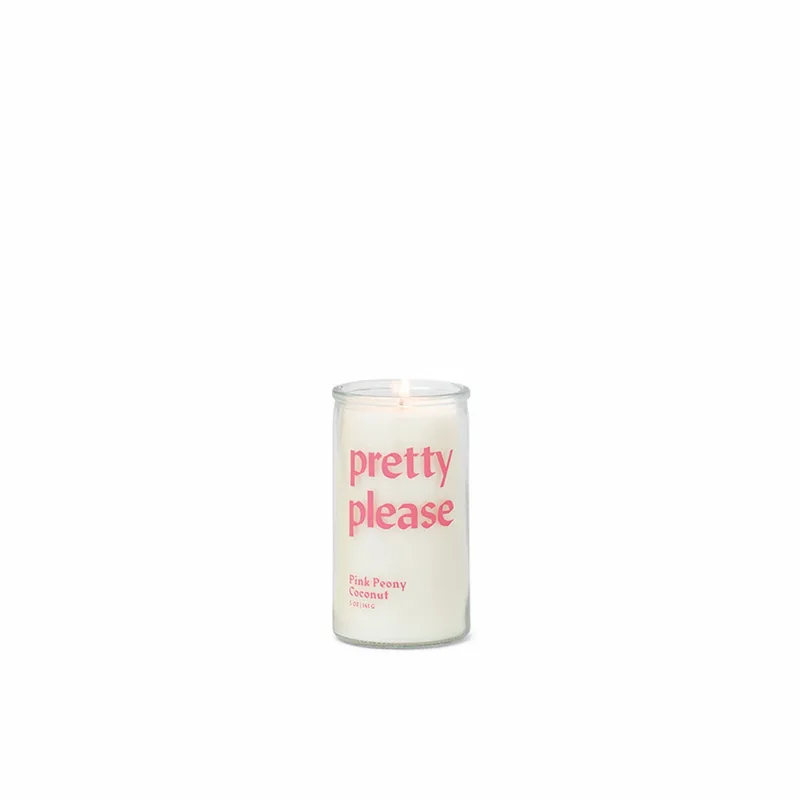 Spark Μικρό Κερί, Pretty Please - Ροζ Peony Coconut 141gr