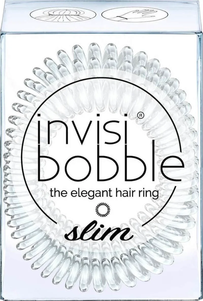 Invisibobble Slim Crystal Clear (3τμχ)