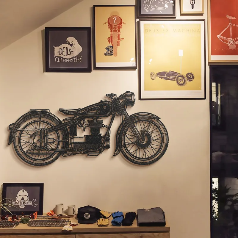 Μεταλλικό Διακοσμητικό Τοίχου Cafe Racer - Apt222Ls 507Atp1114 47x100 cm