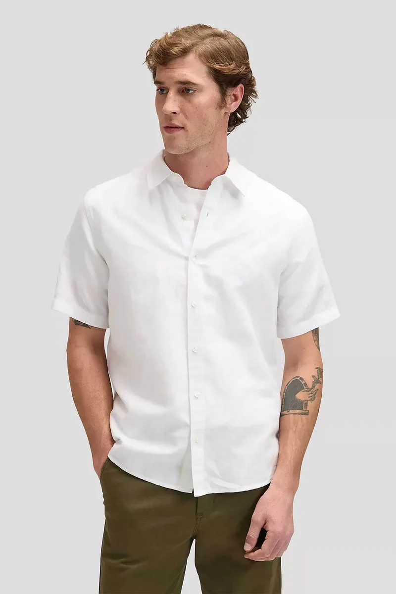Lee® ανδρικό πουκάμισο μονόχρωμο Regular Fit - 112376562 Λευκό