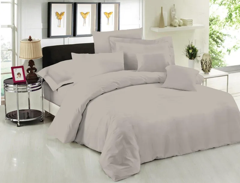 Σεντόνι μεμονωμένο Υ/Δ με λάστιχο (160Χ200+35) DYED POLYCOTTON LIGHT GREY, LE BLANC