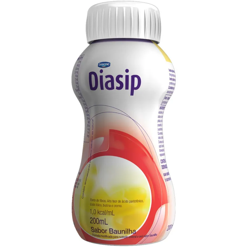 Nutricia Diasip Vanilla Flavour Πόσιμο Θρεπτικό Σκεύασμα με Χαμηλό Γλυκαιμικό Δείκτη & Γεύση Βανίλια 4x200ml