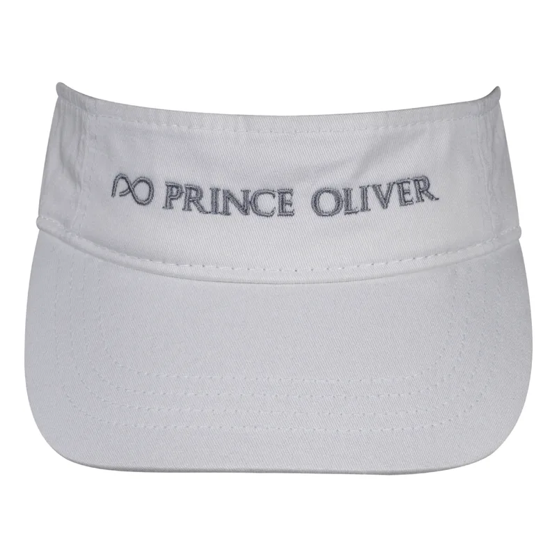 Logo Embroidered Visor Hat Λευκό