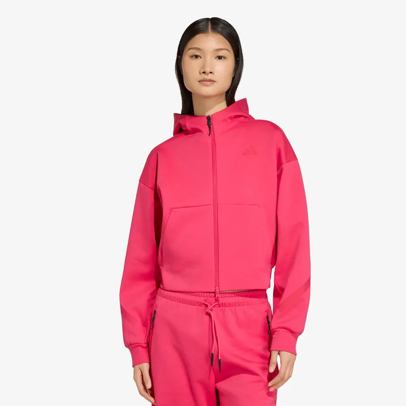 Φούτερ adidas Z.N.E. Cropped Full Zip Power Ροζ M