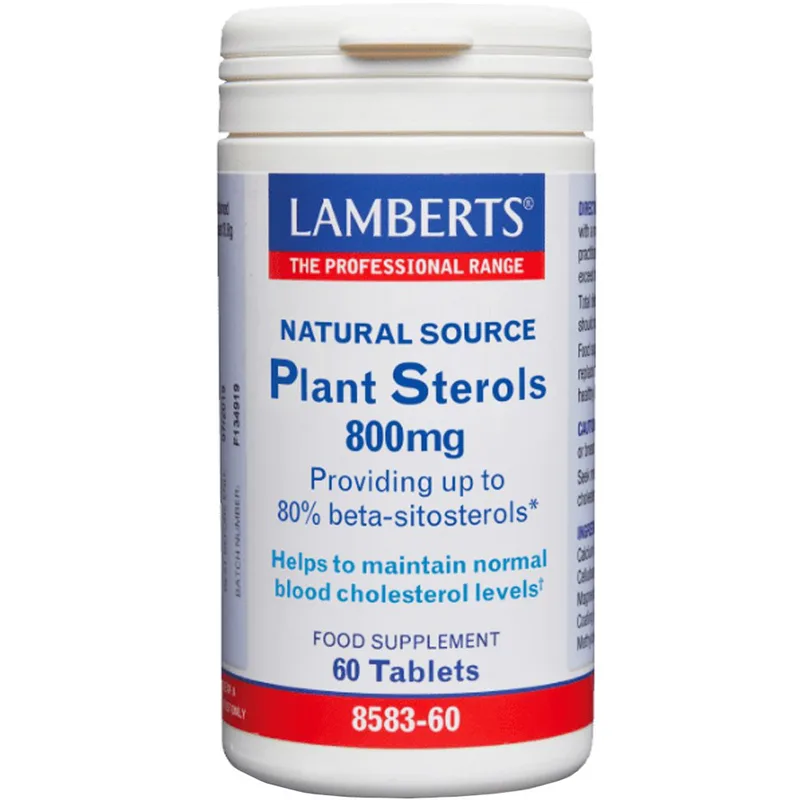 Lamberts Plant Sterols 800mg Συμπλήρωμα Διατροφής για τη Διατήρηση Φυσιολογικών Επιπέδων Χοληστερόλης στο Αίμα 800mg, 60tabs