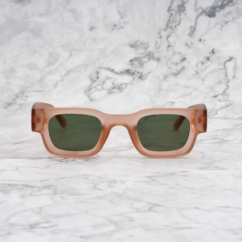 JIMMY Tinted Sunglasses | Matt Peach | Green Shades | Explicit Poets Sunglasses