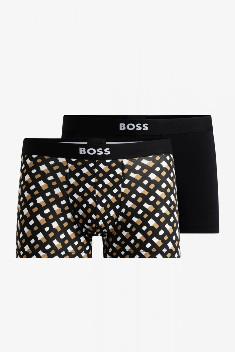 BOSS HOMEWEAR ΕΣΩΡΟΥΧΟ TRUNK 2P GIFT ΜΑΥΡΟ-ΜΠΕΖ-ΛΕΥΚΟ