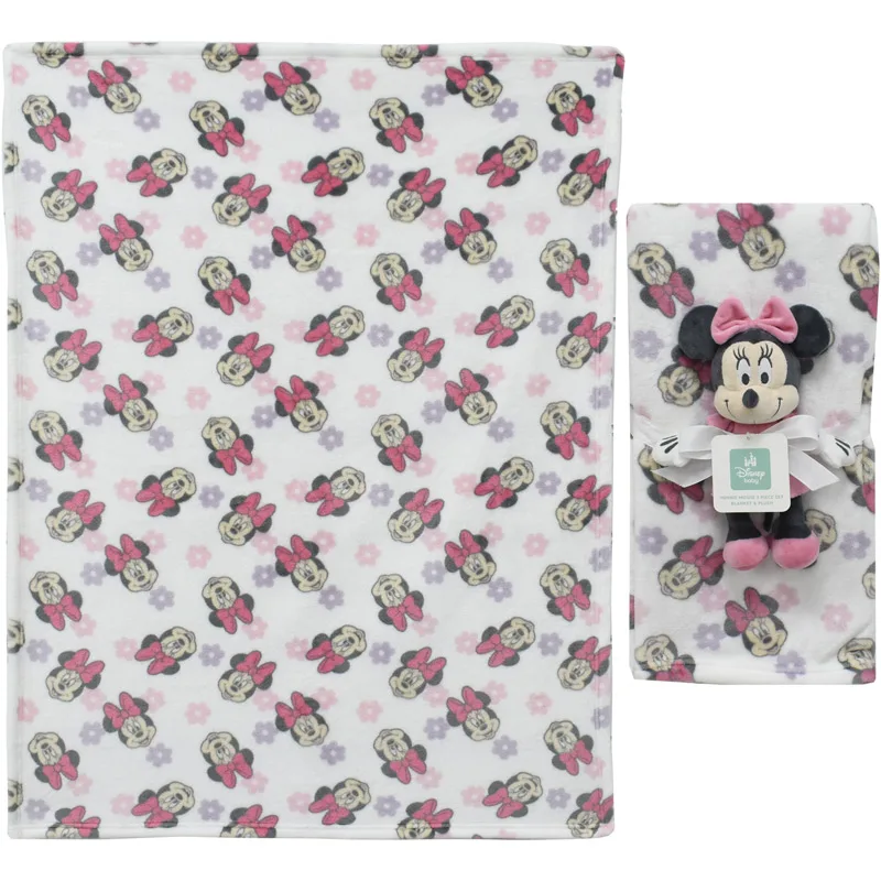 Κουβέρτα Fleece Αγκαλιάς 75x100 & Παιχνίδι Μωρού Dimcol Minnie 31 Ροζ