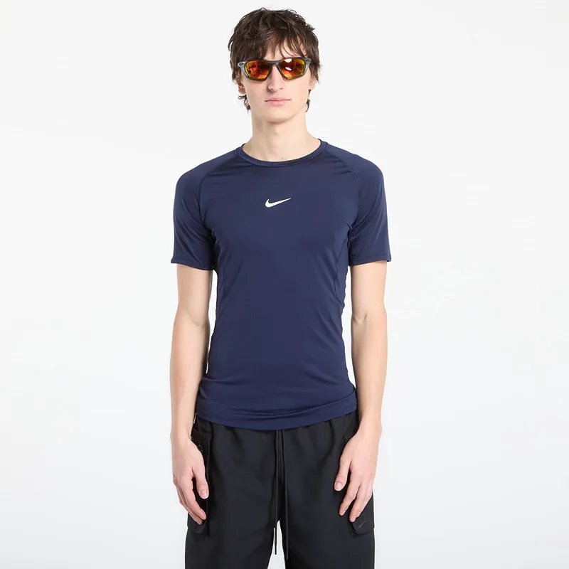 Nike Pro Men's Dri-FIT Tight Short-Sleeve Fitness Top Obsidian/ White M