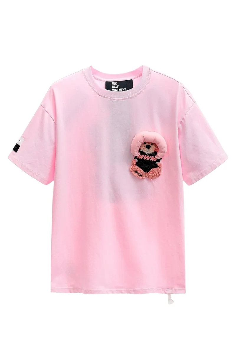 MOD WAVE MOVEMENT Unisex T-Shirt MIKE TEDDY MW082020589 - ΡΟΖ-MW082020589-PINK