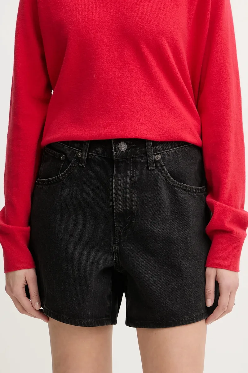 Levi's σορτς γυναικεία ντένιμ CINCH MID-THIGH