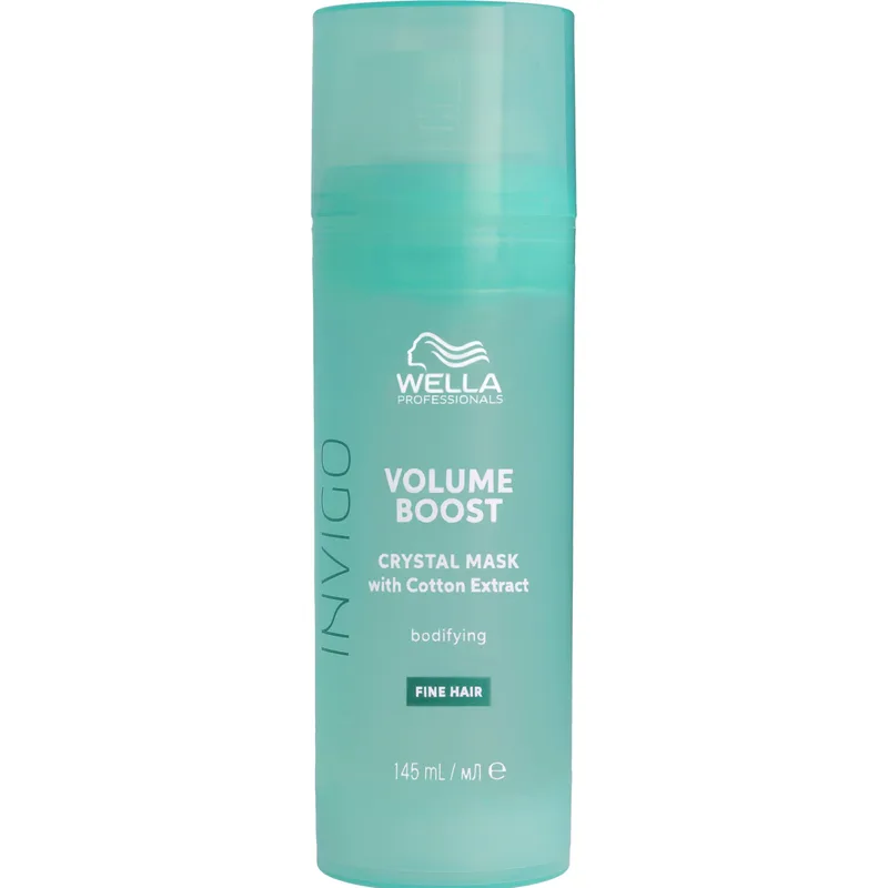 Wella Professionals Invigo Volume Boost Fine Hair Crystal Mask with Cotton Extract Διάφανη Μάσκα Περιποίησης που Προσφέρει Όγκο & Επανορθώνει τα Λεπτά Μαλλιά 145ml