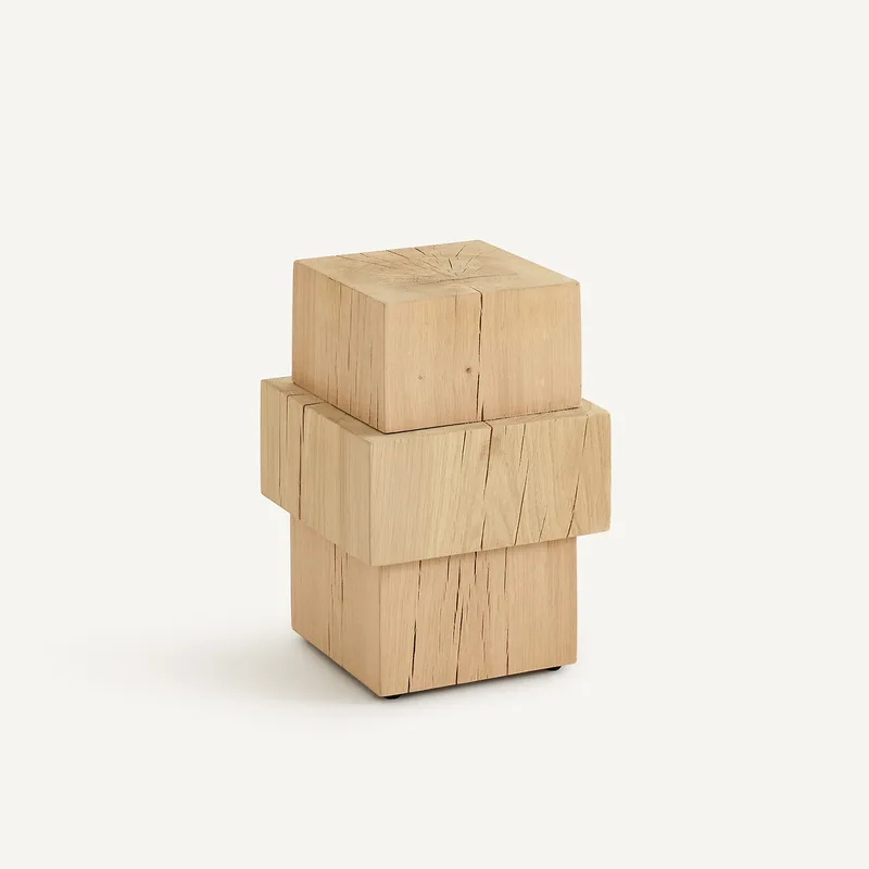 Βοηθητικό τραπεζάκι από μασίφ δρυ Μ30xΠ30xΥ45cm