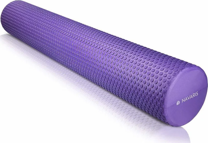 Navaris EVA Foam Roller - Κύλινδρος Γυμναστικής για Μασάζ / Pilates / Yoga / Stretching - 90 x 15 cm - Purple (45380.38)