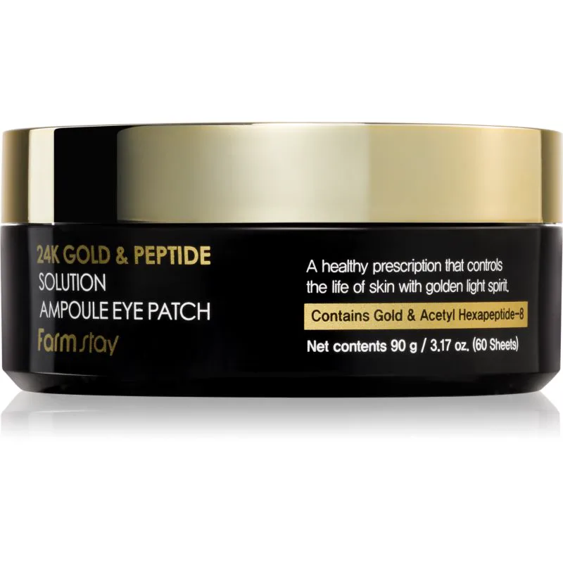 Farmstay 24K Χρυσό & Peptide Solution μάσκα για τα μάτια 60 τμχ