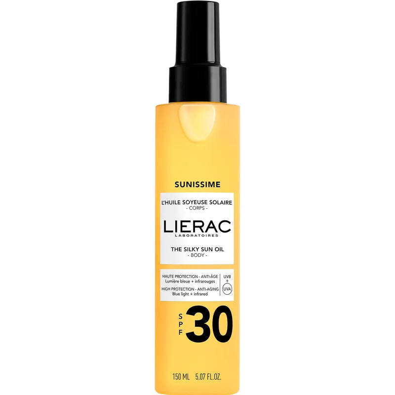 Lierac Sunissime The Silky Sun Body Oil Spf30 Μεταξένιο Αντηλιακό Λάδι Σώματος Υψηλής Προστασίας σε Spray 150ml