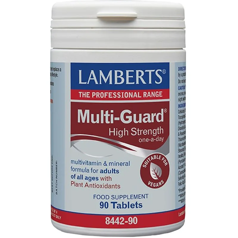 Lamberts Multi-Guard High Strenght Συμπλήρωμα Διατροφής Φόρμουλας Πολυβιταμινών & Μετάλλων με Φυτικά Αντιοξειδωτικά για Ενέργεια & Ενδυνάμωση 90tabs