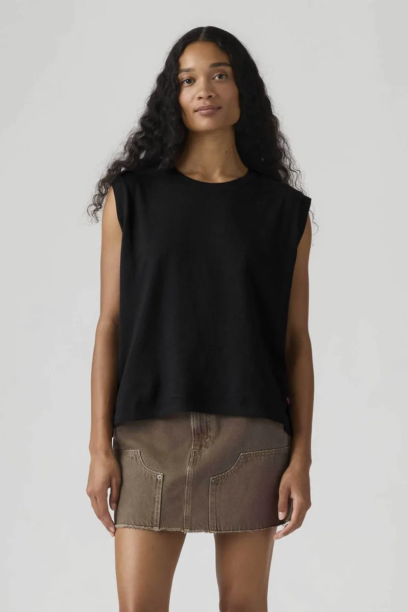Levi's® γυναικεία αμάνικη μπλούζα Relaxed Boxy Fit - A87940020 Μαύρο