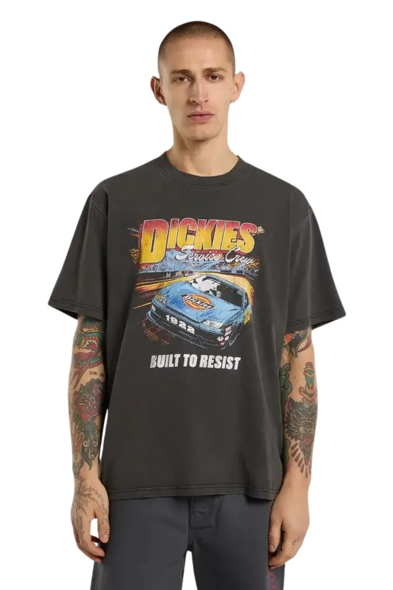 DICKIES Nashport Ανδρικό T-Shirt - Ξεθωριασμένο Μαύρο-DK0A89FGBLK1-BLACK