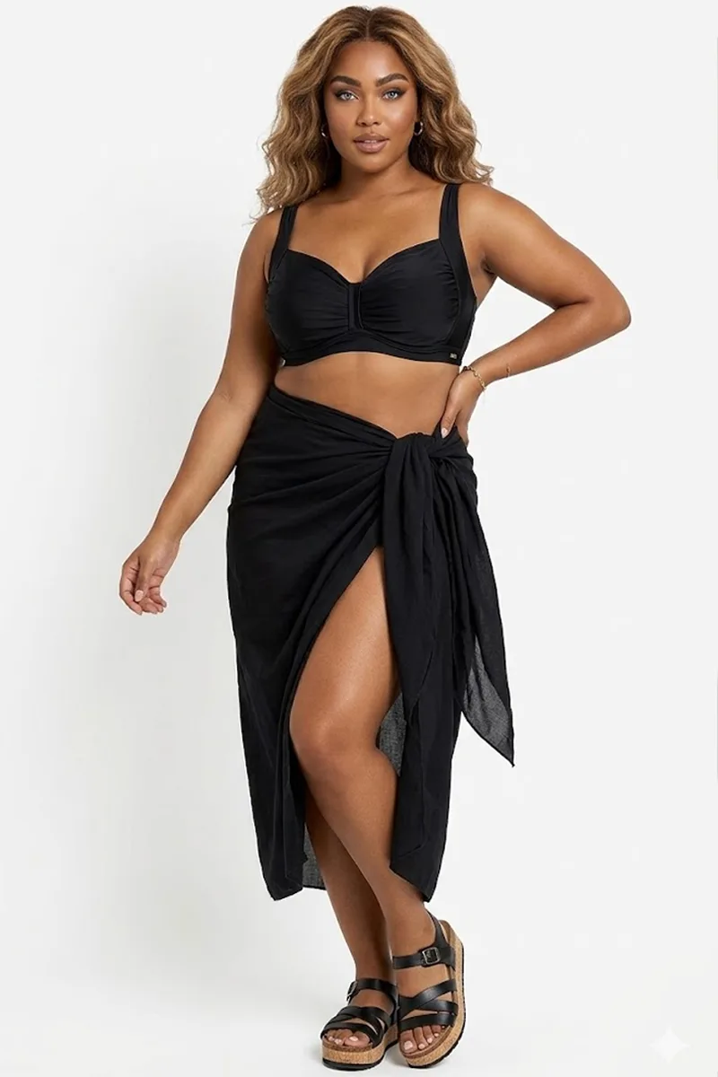 Bikini top με σούρα plus size