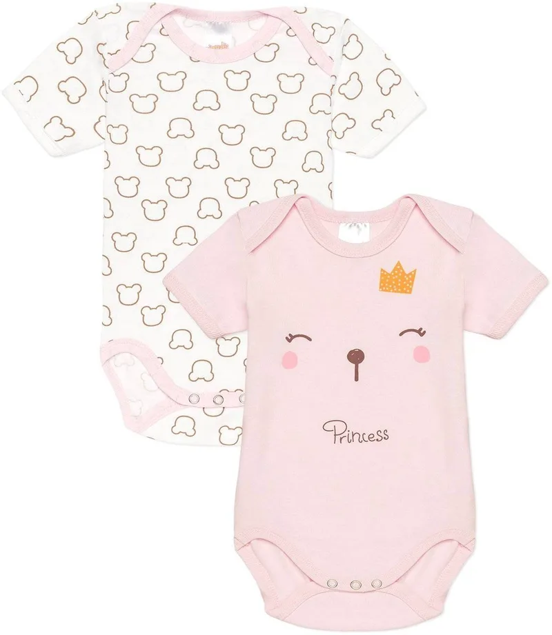 ΖΙΠΟΥΝΑΚΙ MINERVA TEDDIES ΛΕΥΚΟ/ΡΟΖ 2ΤΜΧ (86CM)-(12-18 ΜΗΝΩΝ)